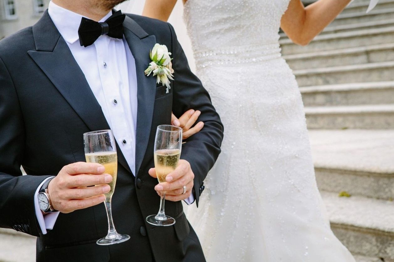 Bride and groom at ceremony